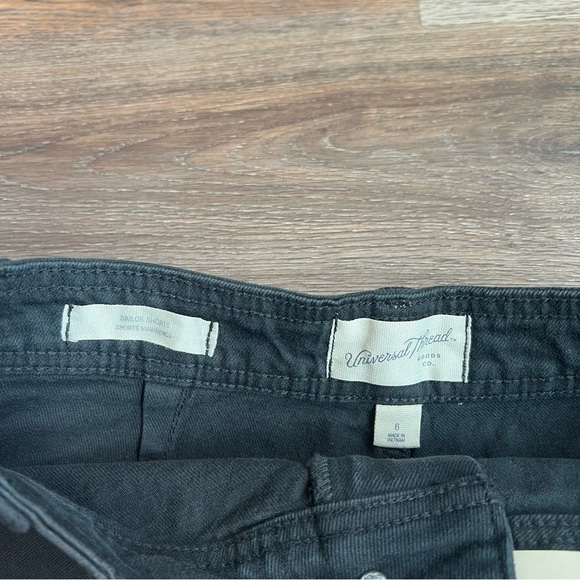 Women's High-Rise Sailor Denim Shorts - Universal Thread™ Black 8: Cotton Denim - Picture 5 of 6